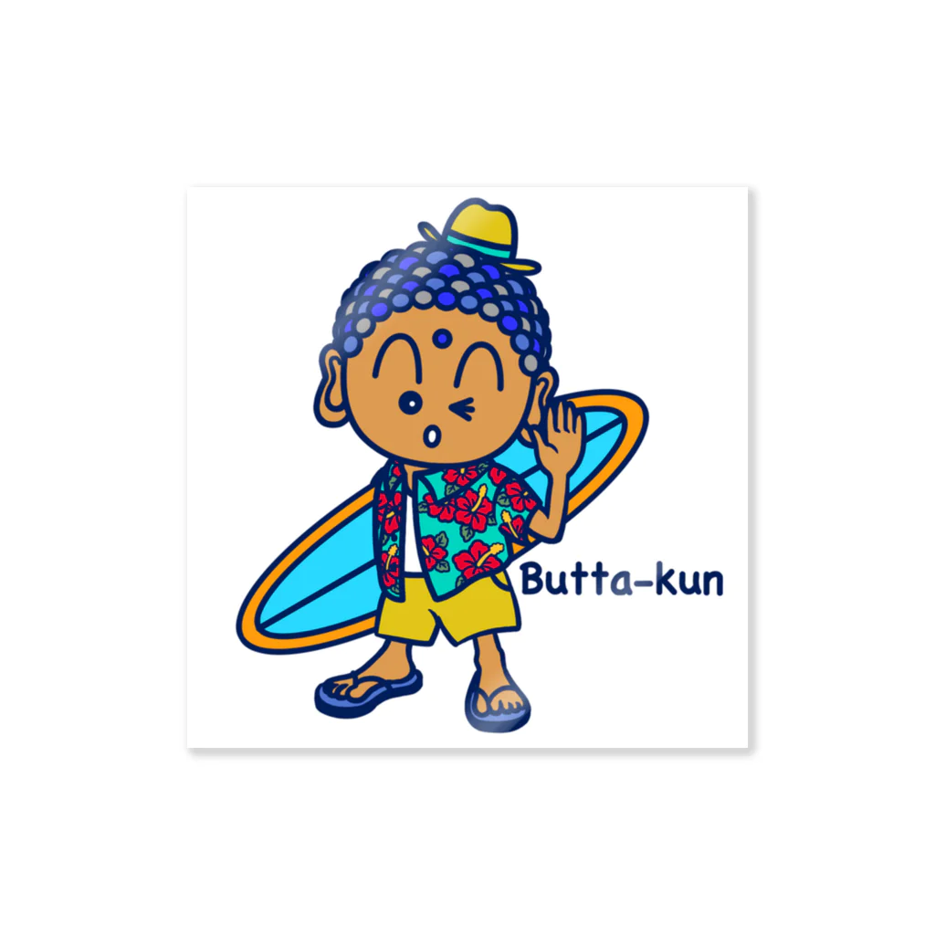 鎌倉のご当地キャラぶったくんのbeach style Butta-kun Sticker