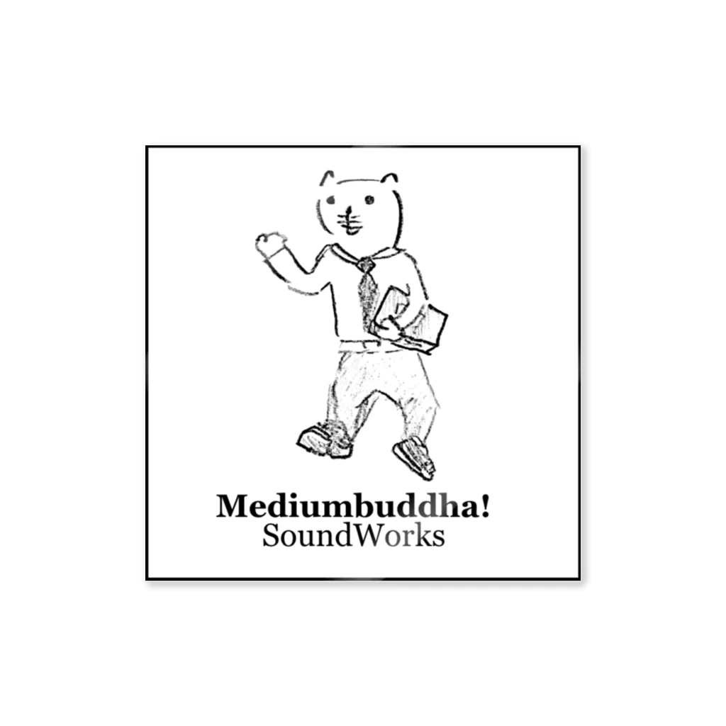 Mediumbuddha Sound WorksのMSW ft.いなもとザキャット ステッカー