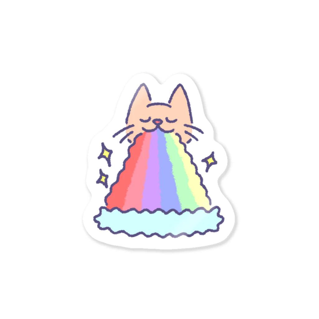 サメ わりとおもいのゆめかわゲボゲボにゃんこ Sticker