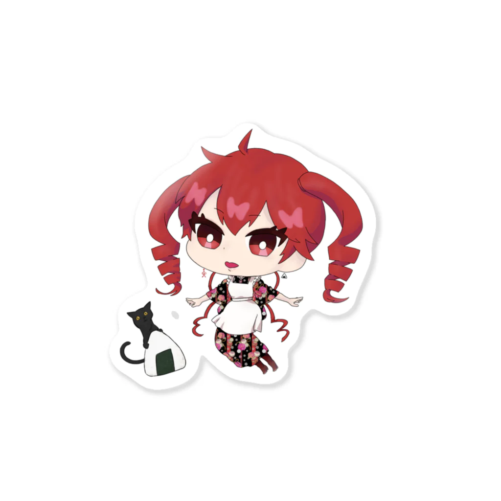 Phoenix Tempsの文庫むすび ミニキャラA Sticker