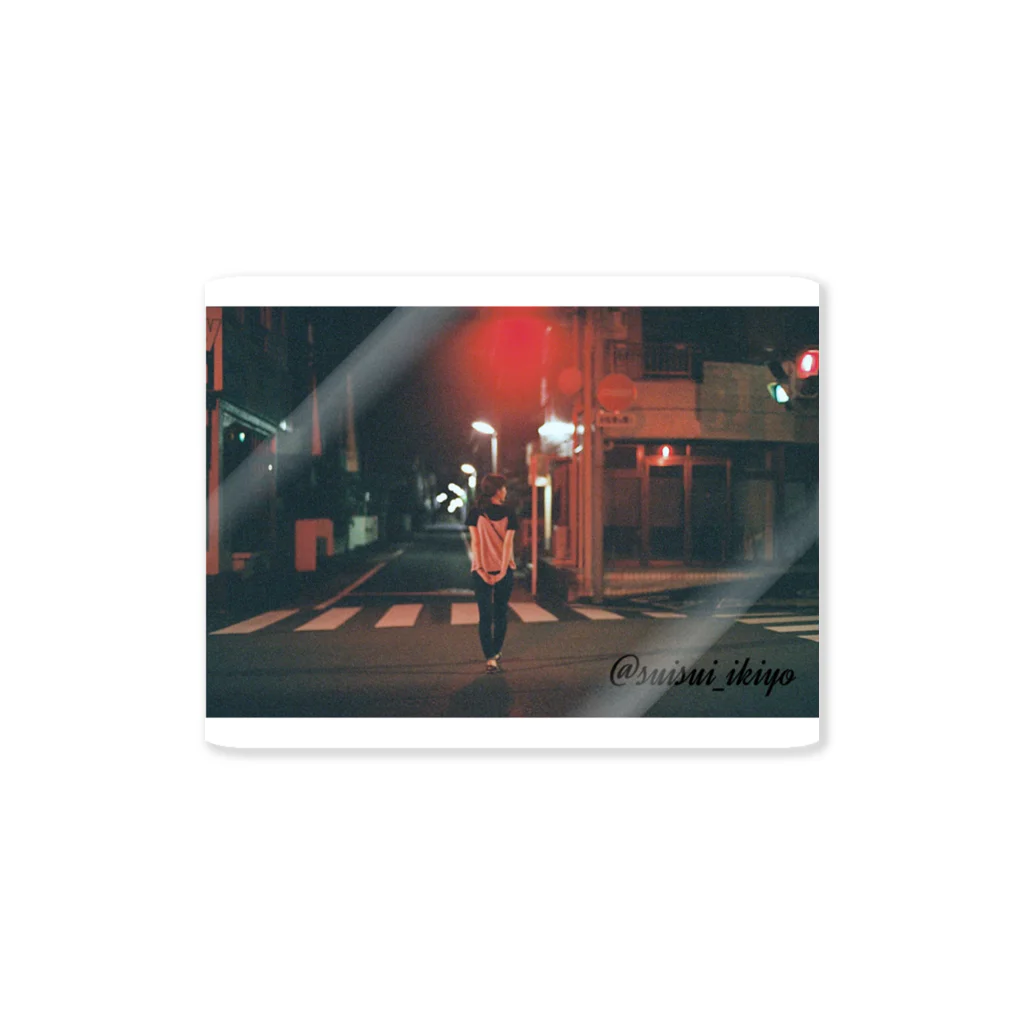 suisui_ikiyoの赤信号 Sticker