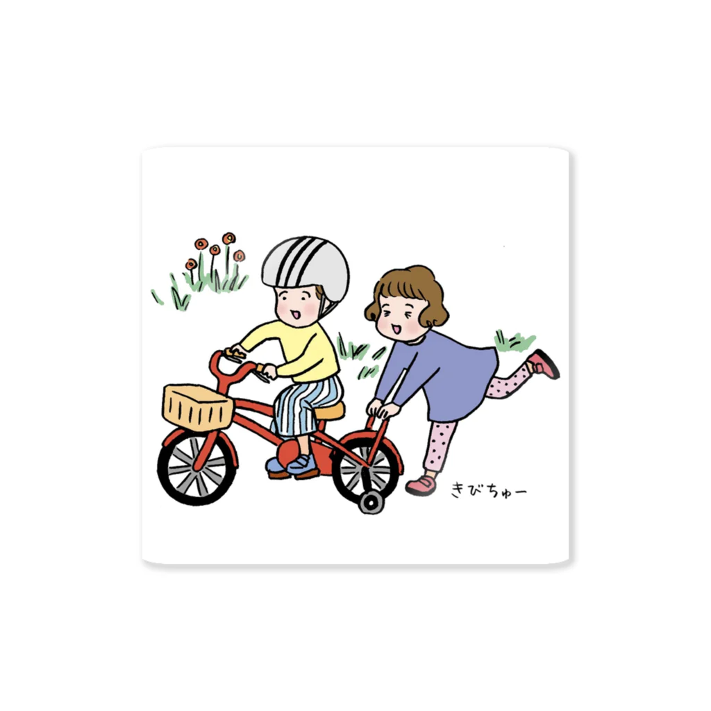 Kibichuuのはととうーじろ〜自転車 Sticker