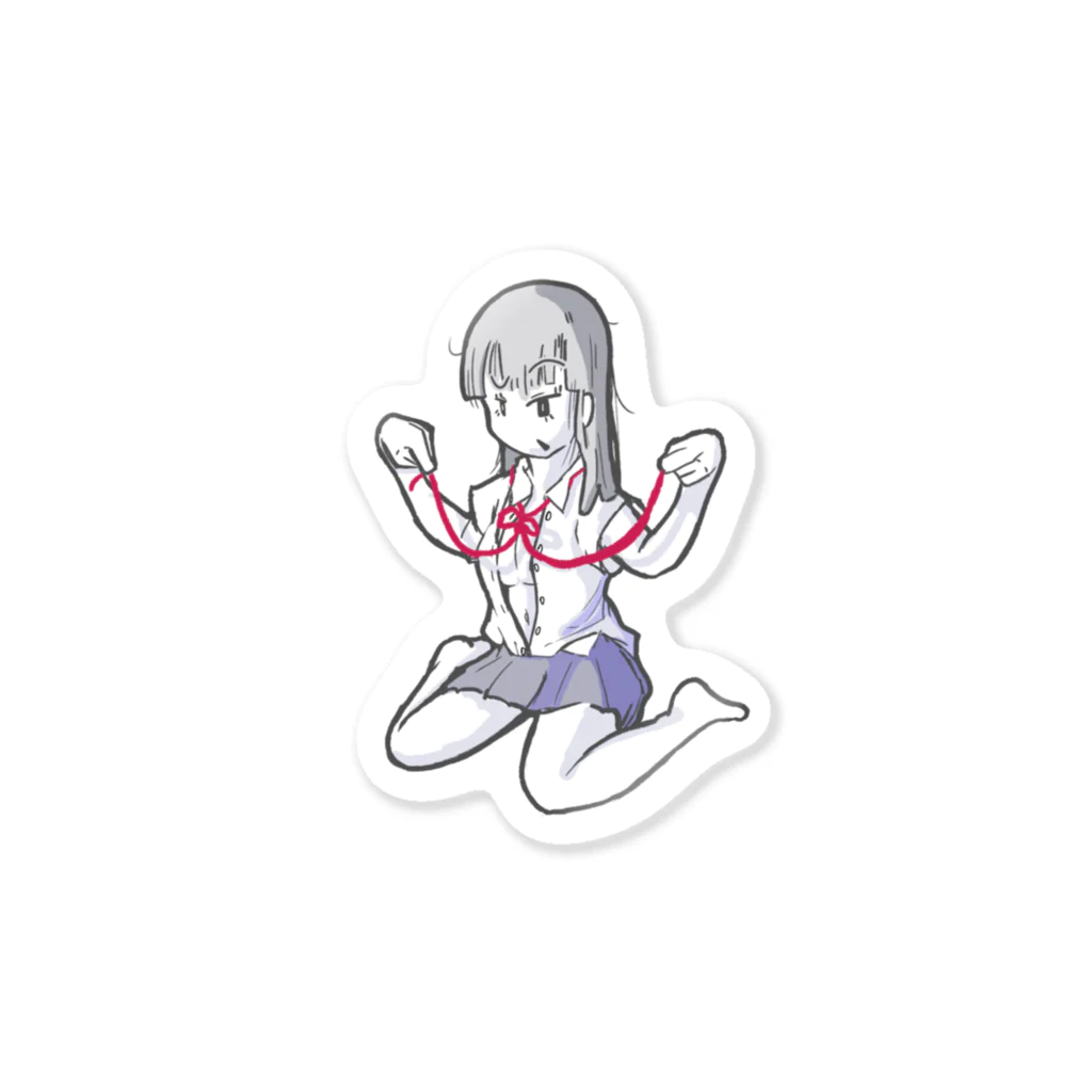 ぺすますらぼらとりぃのがんばれ制服ちゃん Sticker