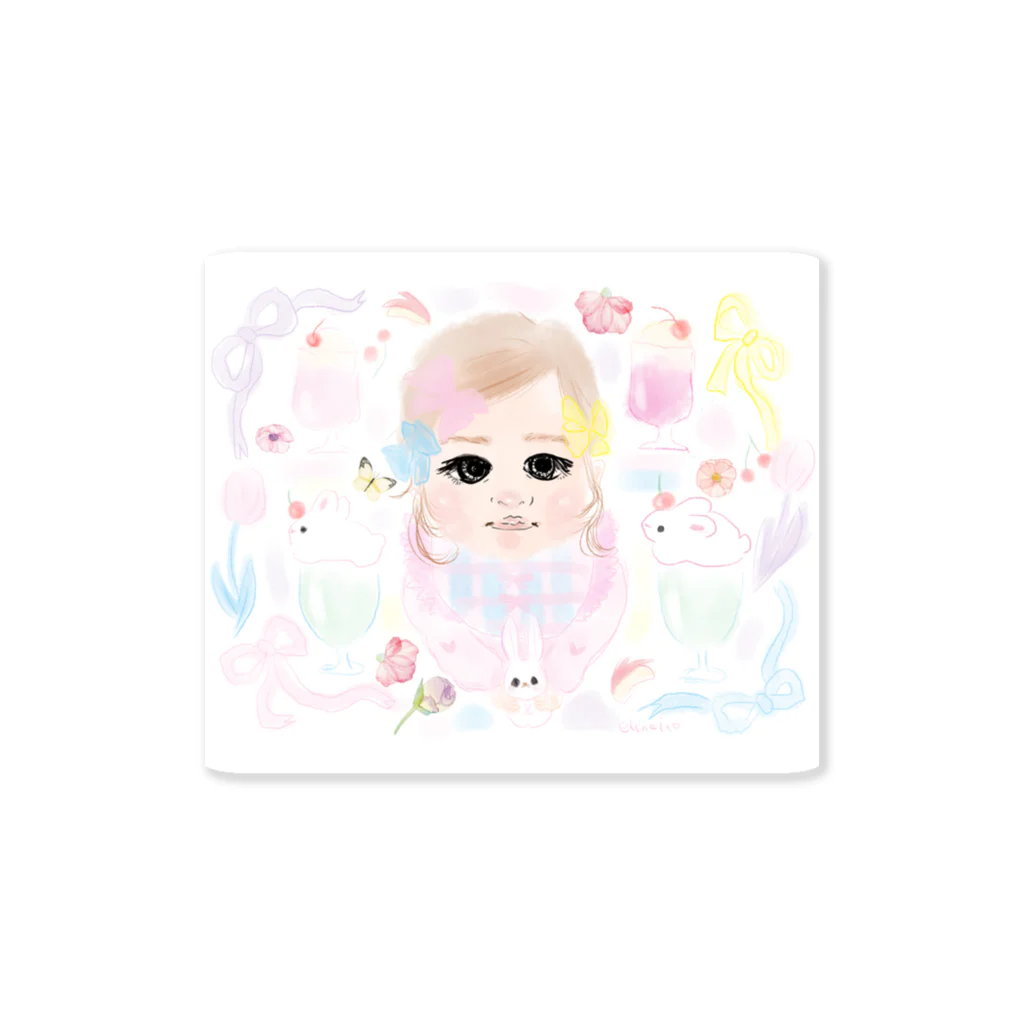 erielinestyleのBaby Nichola Rabbit soda Sticker