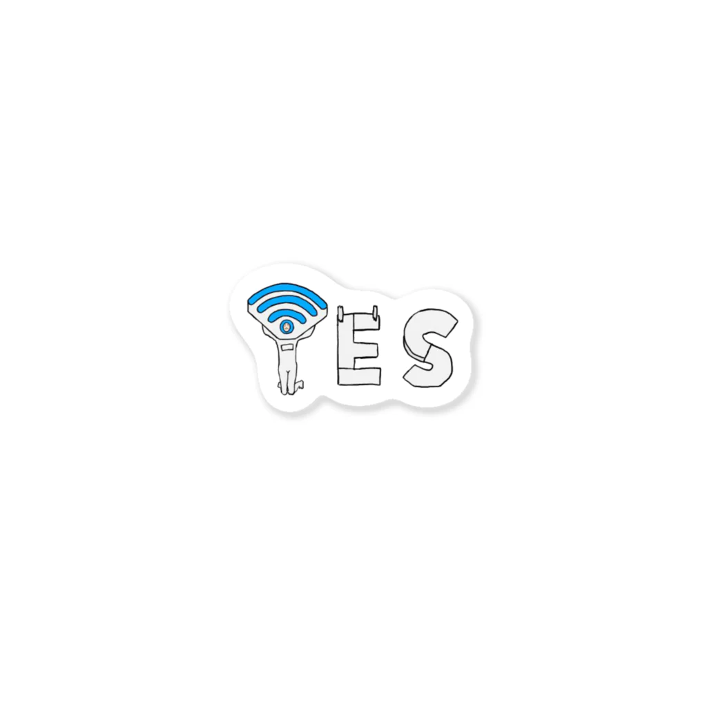 Joinus shop 〜アートデザイン〜の『YES!!!Wi-Fiくん』ステッカー Sticker
