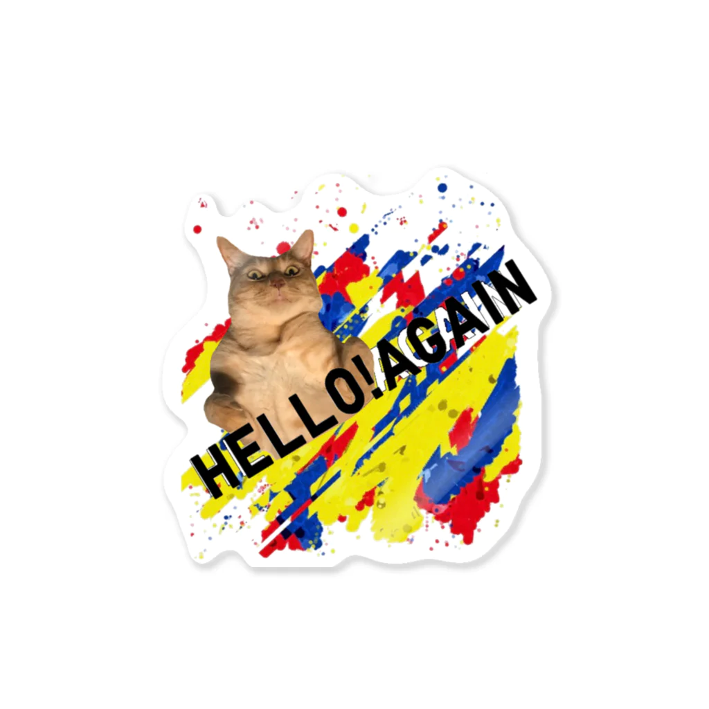 MOZNYAのHELLO!AGAIN ステッカー