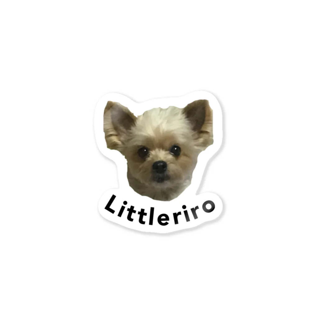 Little riroの犬のリロちゃん(ロゴ入り) ステッカー