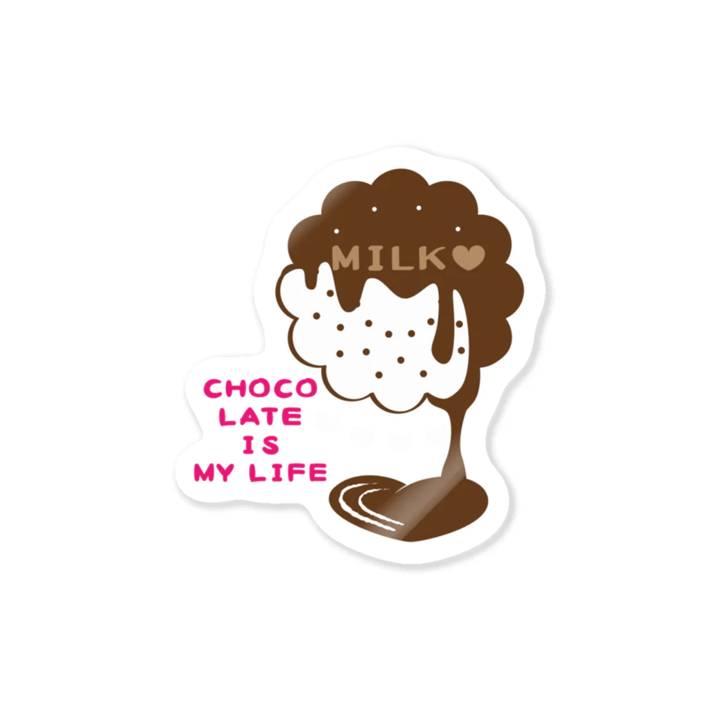 イラスト MONYAAT のCT98 CHOCOKATE IS MY LIFE ステッカー