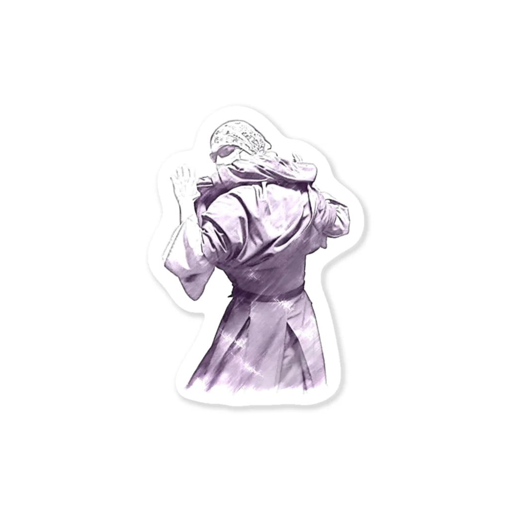 仏教・お寺ch 大慈の玉ダスキ大慈さん（青） Sticker