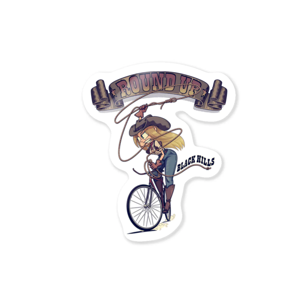 nidan-illustrationの”ROUND UP” Sticker