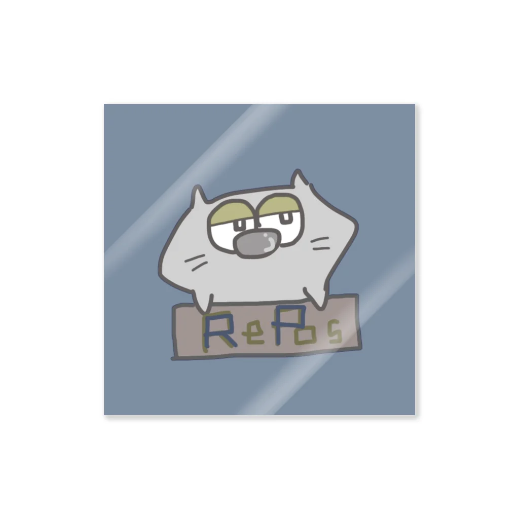 RePoseのるぽねこくん((blue ステッカー