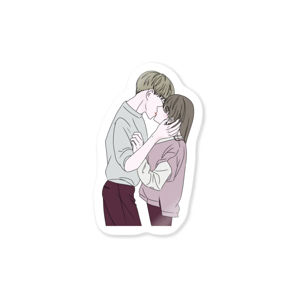 じゃこのカレカノキッス(クリア) Sticker