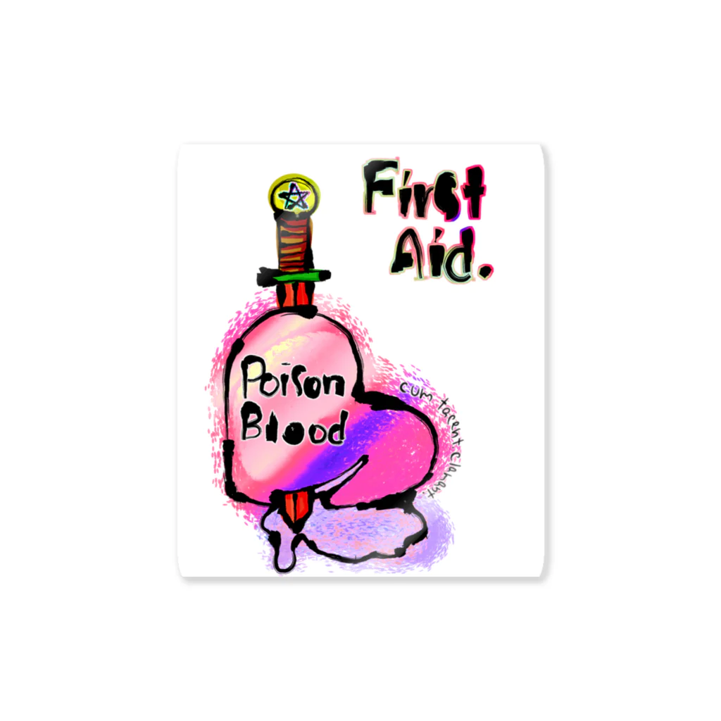 髑髏色De翼。のFirst Aid. ステッカー