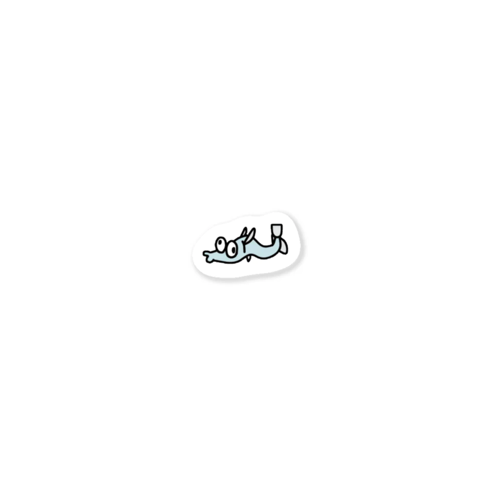 biroshopの背曲がりメダカのビロ（ソロ） Sticker