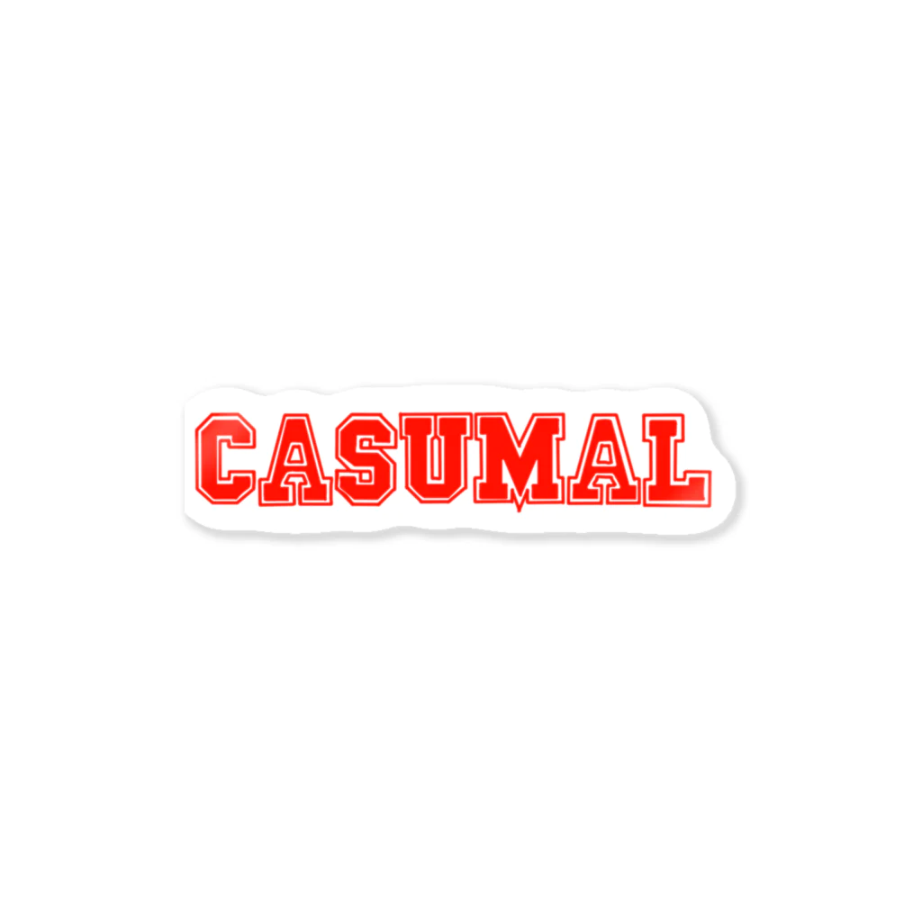 Casumal Store （カジュマル）のカレッジっぽくね？ロゴロングスリーブ Tシャツ Sticker