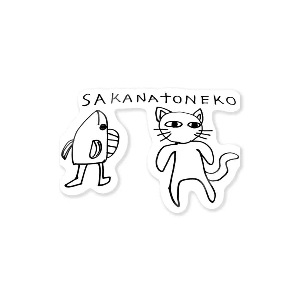 wasa-biのSAKANATONEKO Sticker