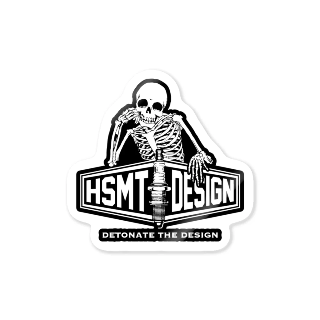 HSMT design@NO SK8iNGのHSMT design SKULL BLACK ステッカー