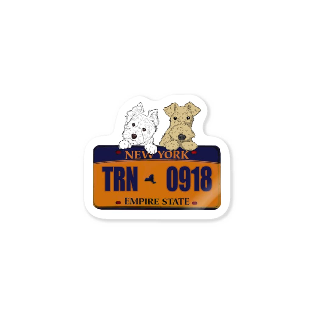 Saori  BTのUSプレート　ウェスティとテリア Sticker