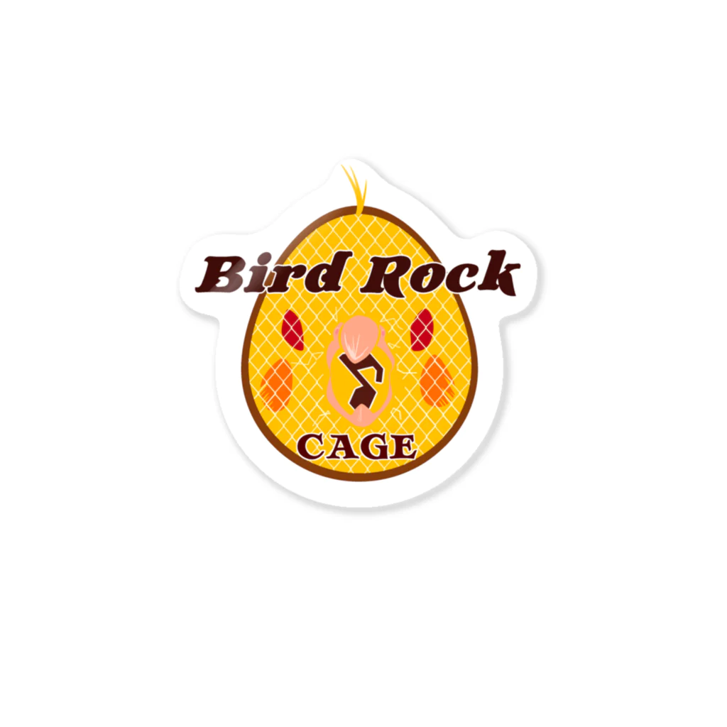 レコードの巣のBird Rock Cage オカメインコ ステッカー