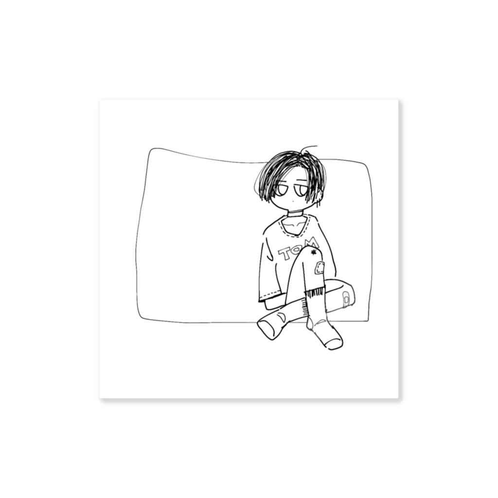 及川の森の14さいの少年 Sticker