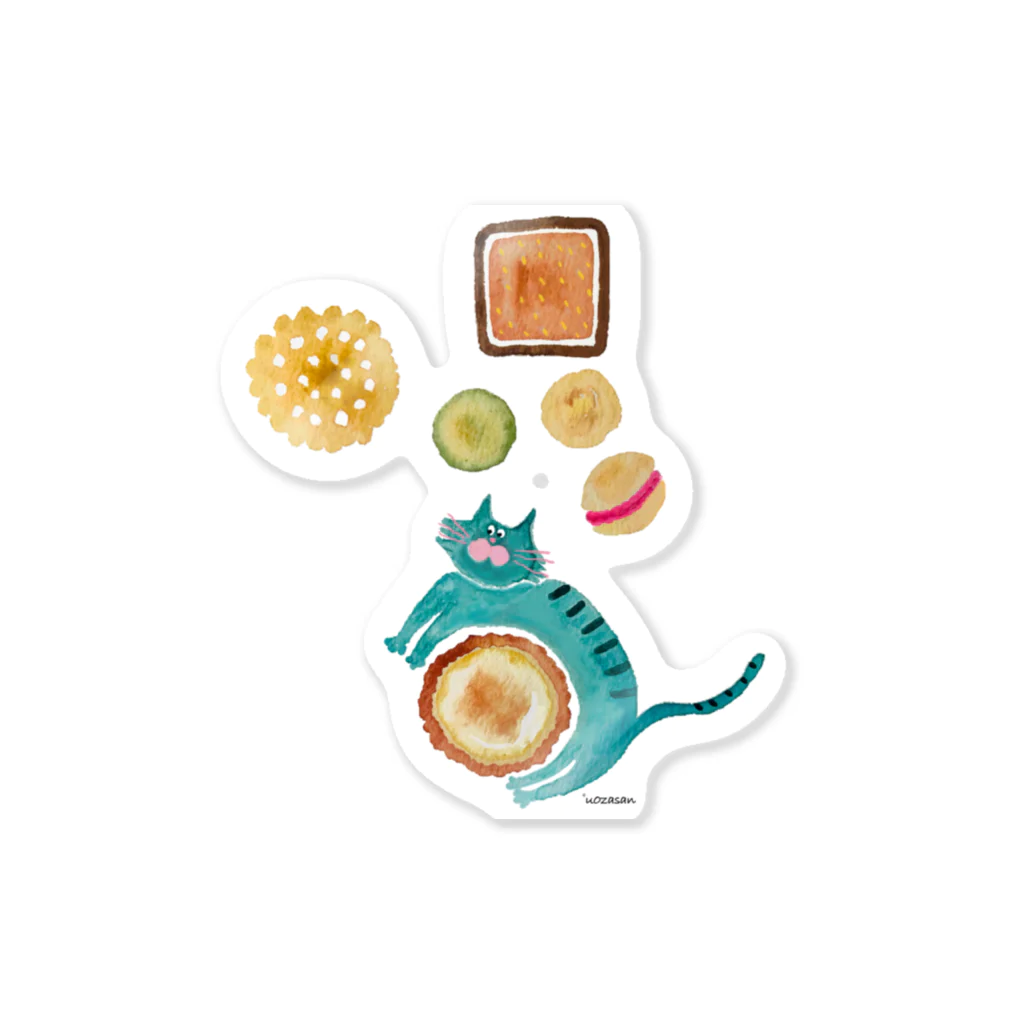 魚座さんのクッキーとネコ Sticker