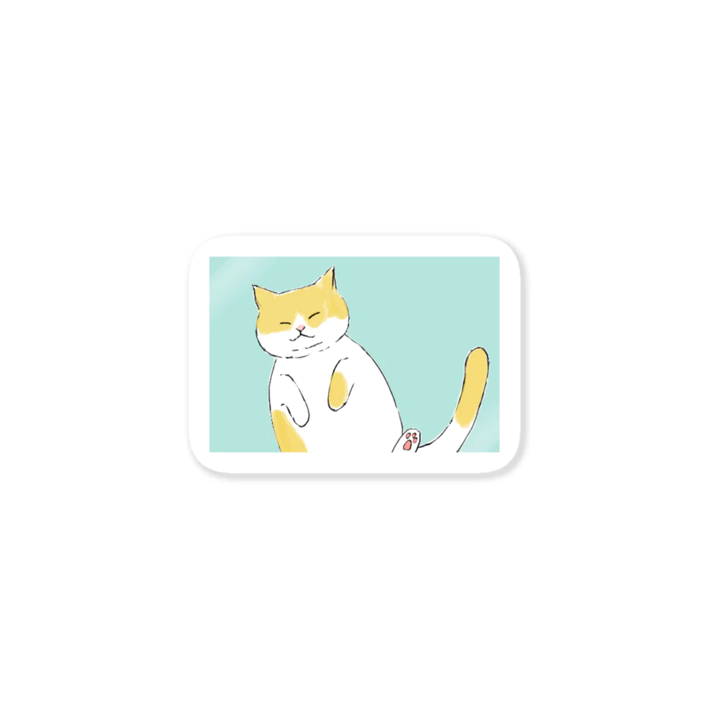 hanamomofalの癒しへそ天猫さん Sticker