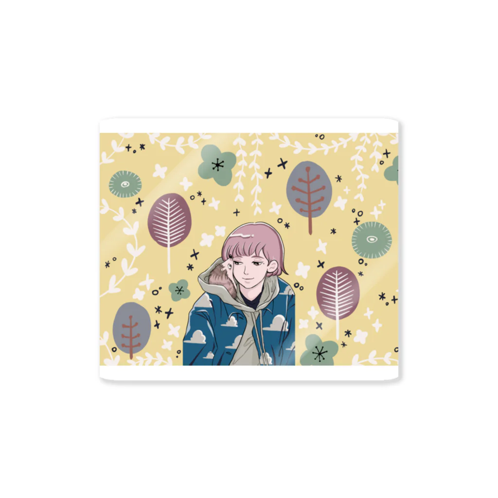 Atelier 67のハリネズミと女の子 Sticker