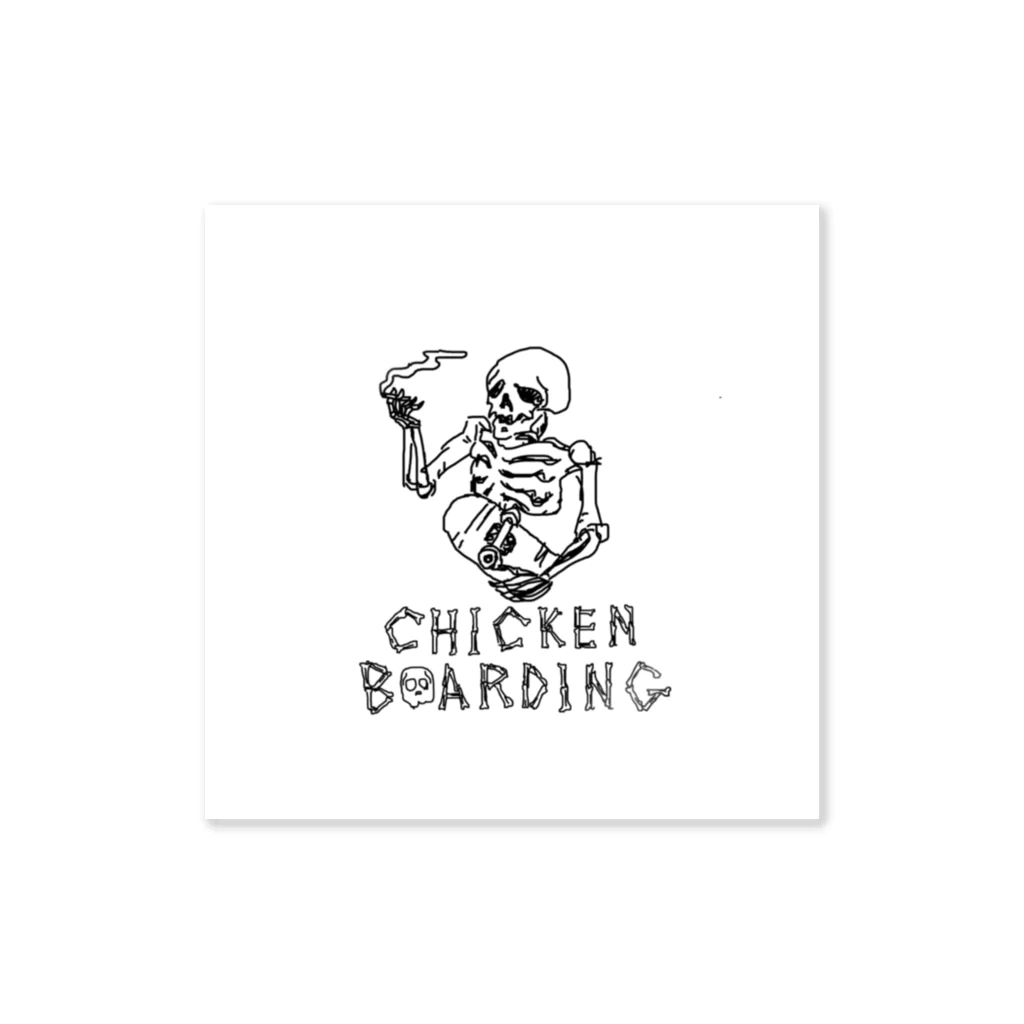 CHICKEN  BOARDINGのCHICKEN B💀ARDING ステッカー