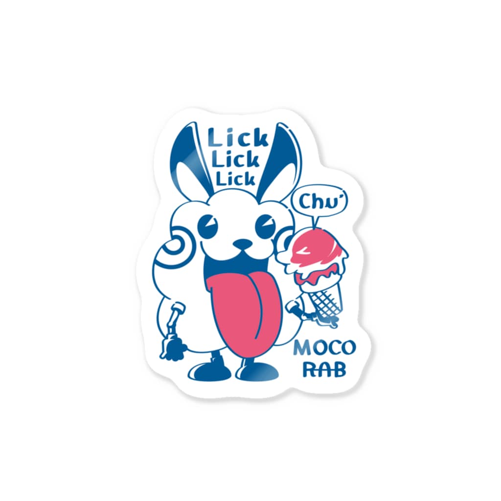 イラスト MONYAAT のCT123 モコモコラビット1号*Lick Lick Lick*s Sticker