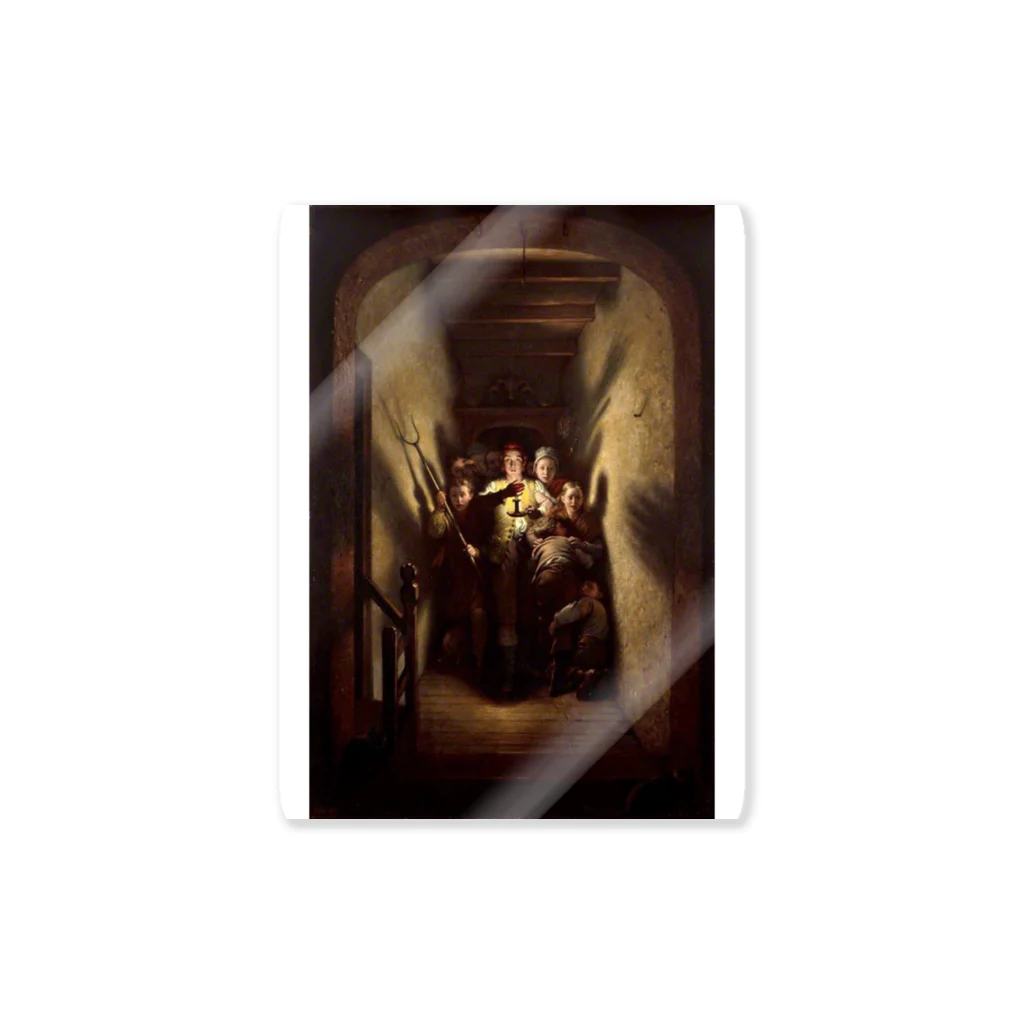世界の絵画アートグッズのチャールズ・ウェスト・コープ 《夜のアラーム、前進！》 Sticker