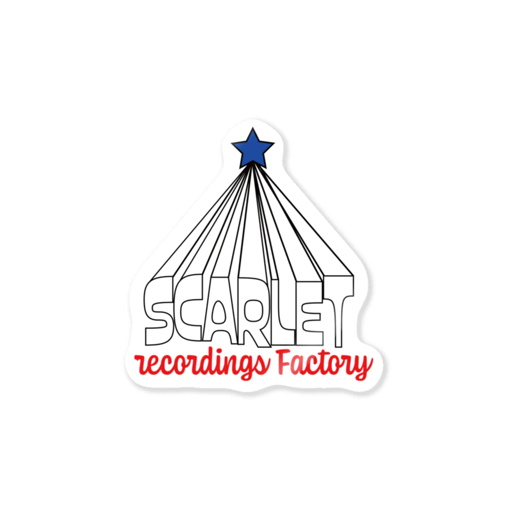 SCARLET recordings FactoryのSCARLET Star Logo ステッカー