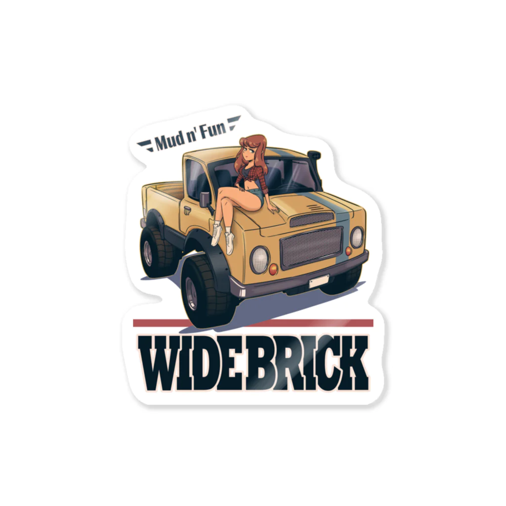 nidan-illustrationの"WIDE BRICK" ステッカー