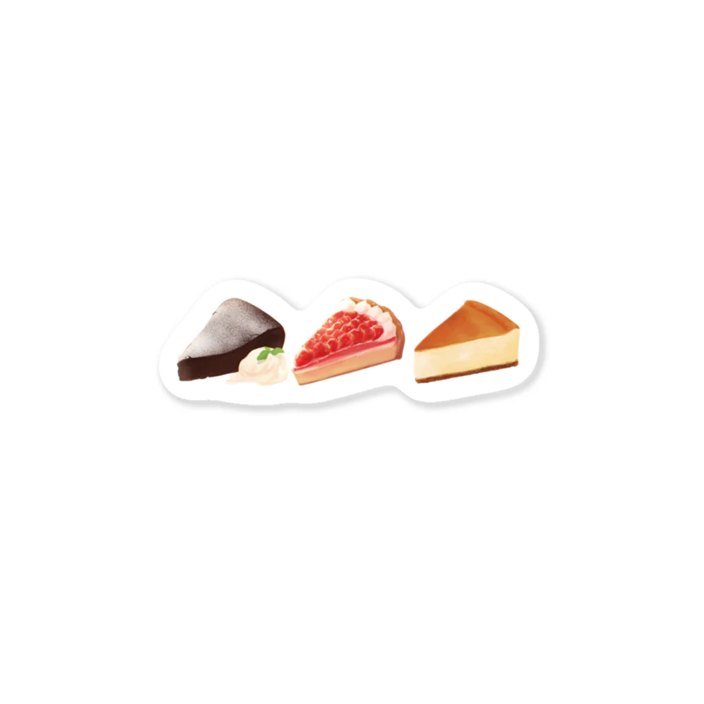薄茶糖の【sweets】ケーキ ステッカー