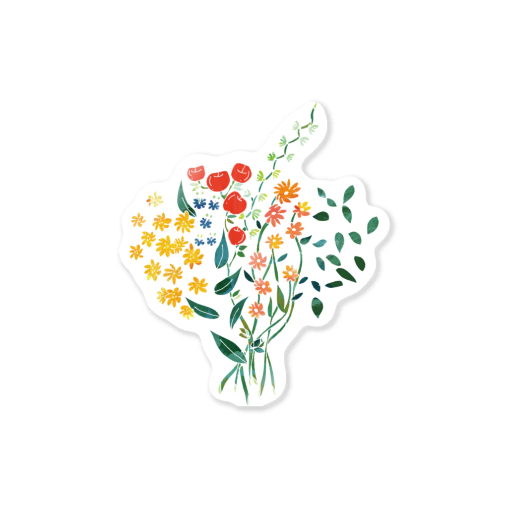 shirokumasaanのりんごの花 Sticker