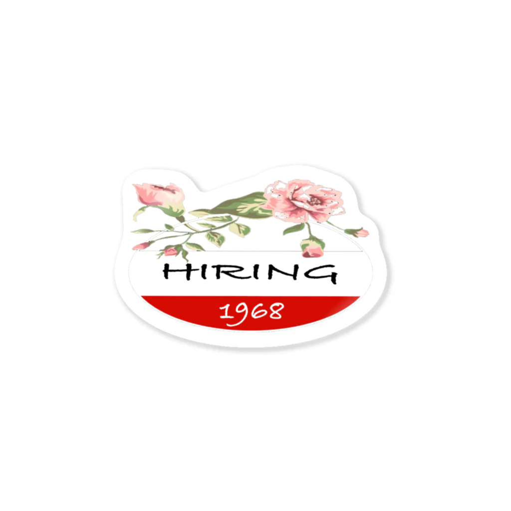 HIRINGのRETRO FLOWER ステッカー