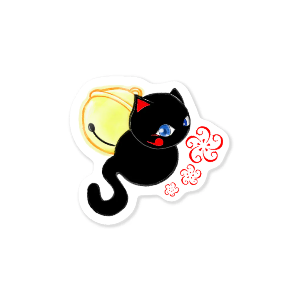 ひつじ♀のこまねこ(黒) Sticker