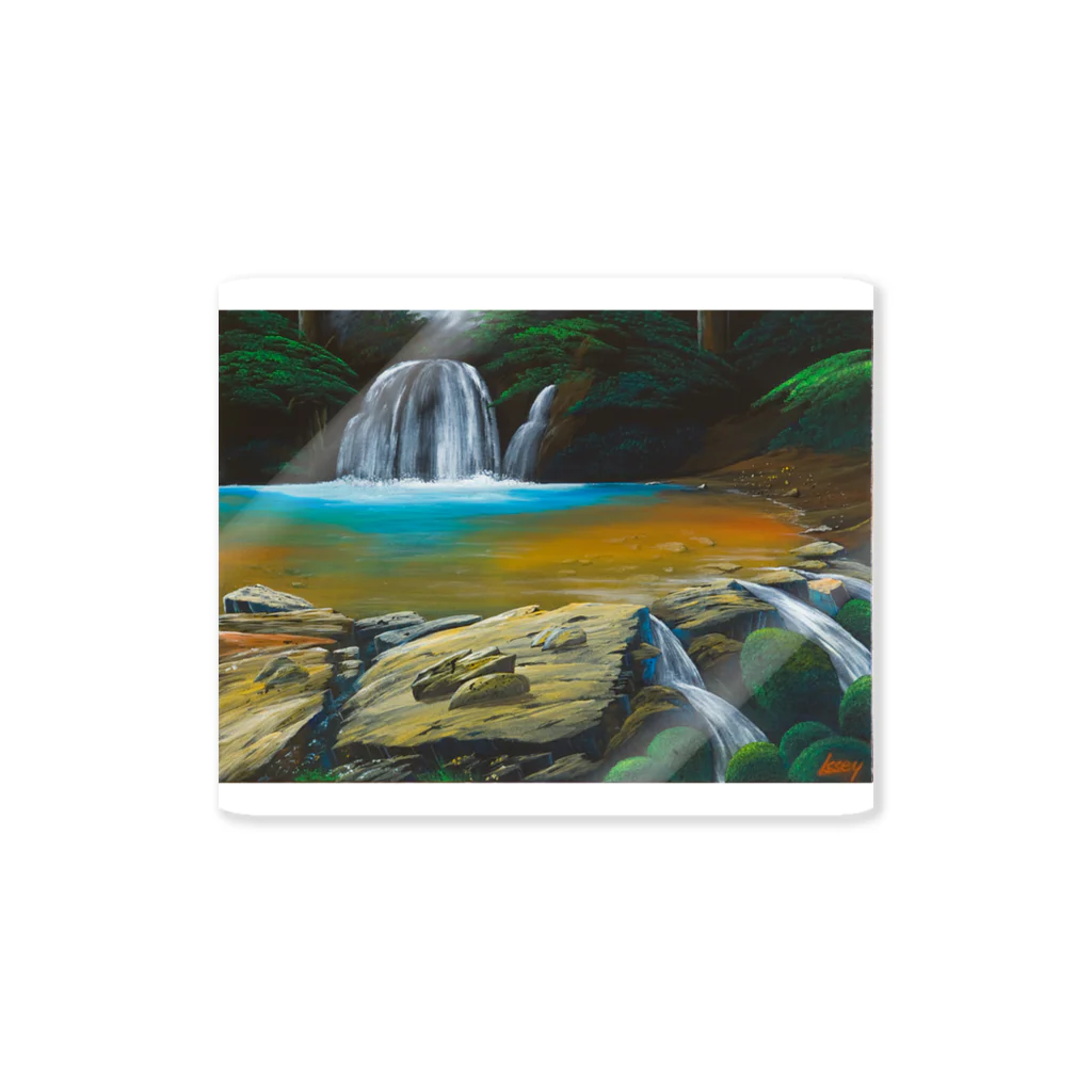 Isseyの滝つぼの景色 Sticker