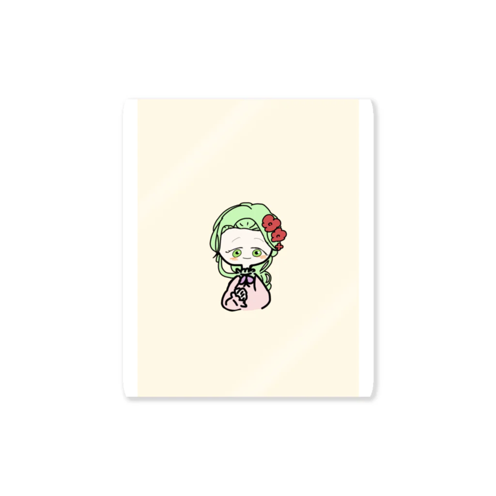 三つ子の部屋の緑の女の子 Sticker