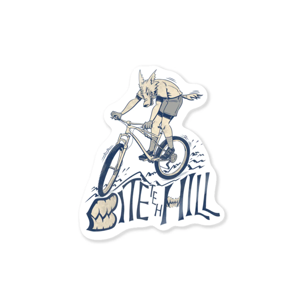 nidan-illustrationの"BITE the HILL" Sticker