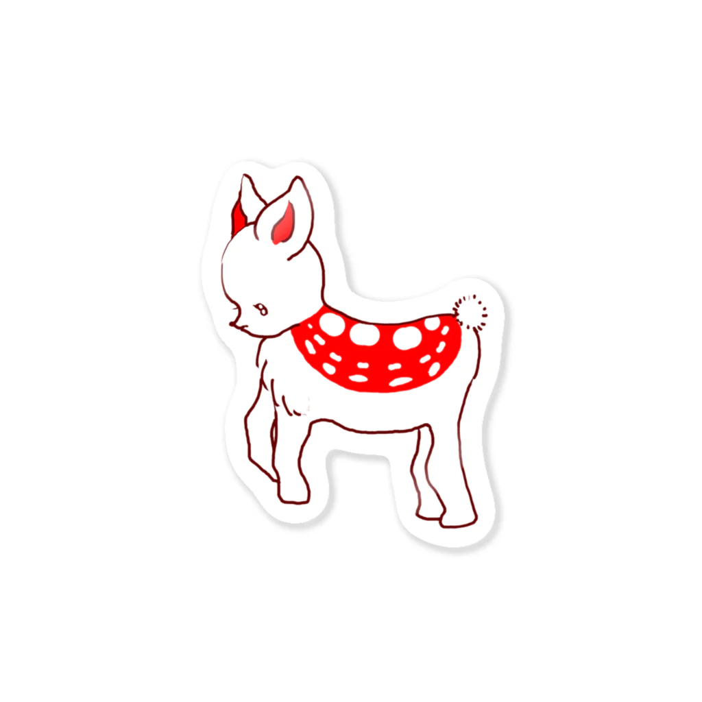 奥ノ　犀のドット鹿ちゃん Sticker