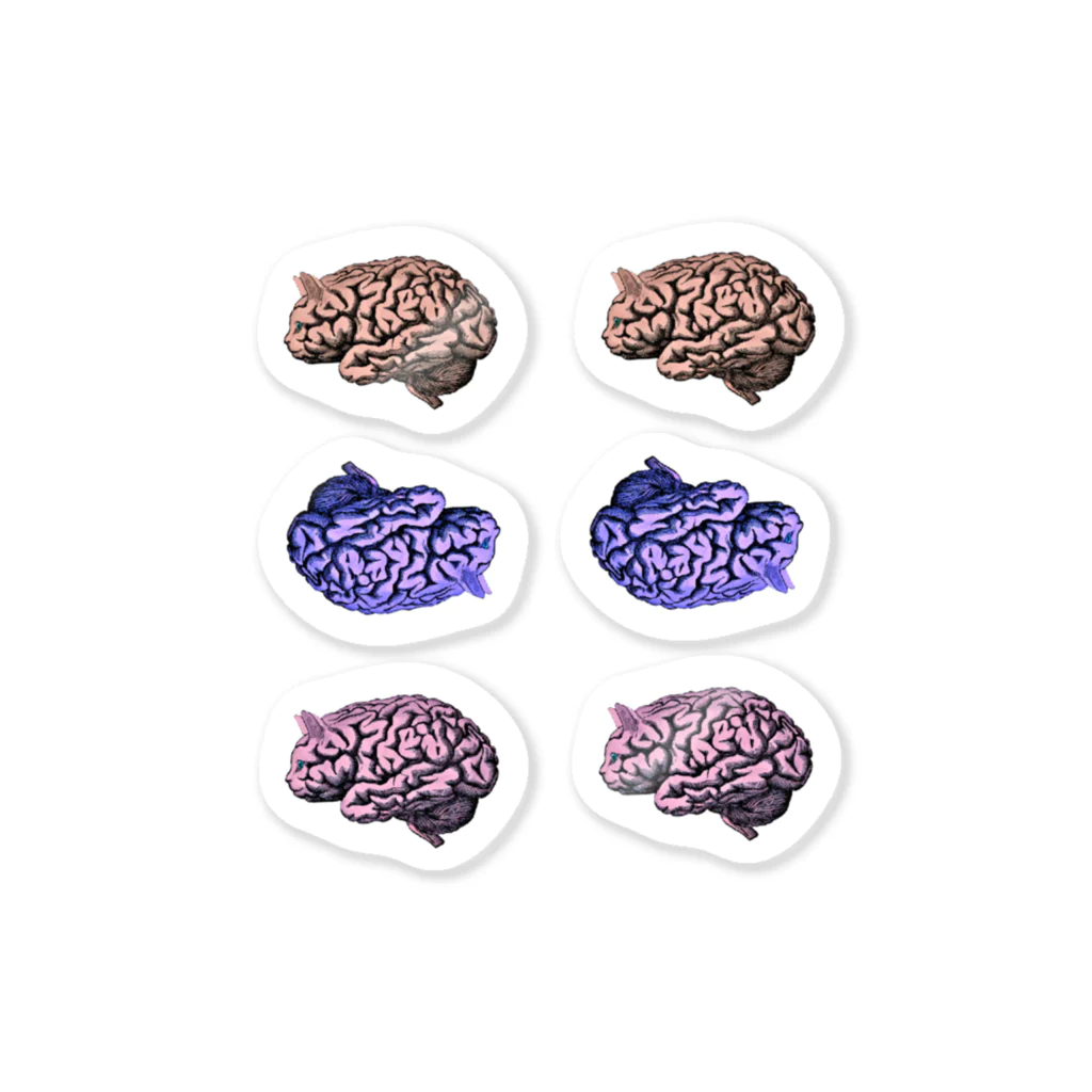 Washiemon and Ai-chan's ShopのBrains (3 Colours) ステッカー