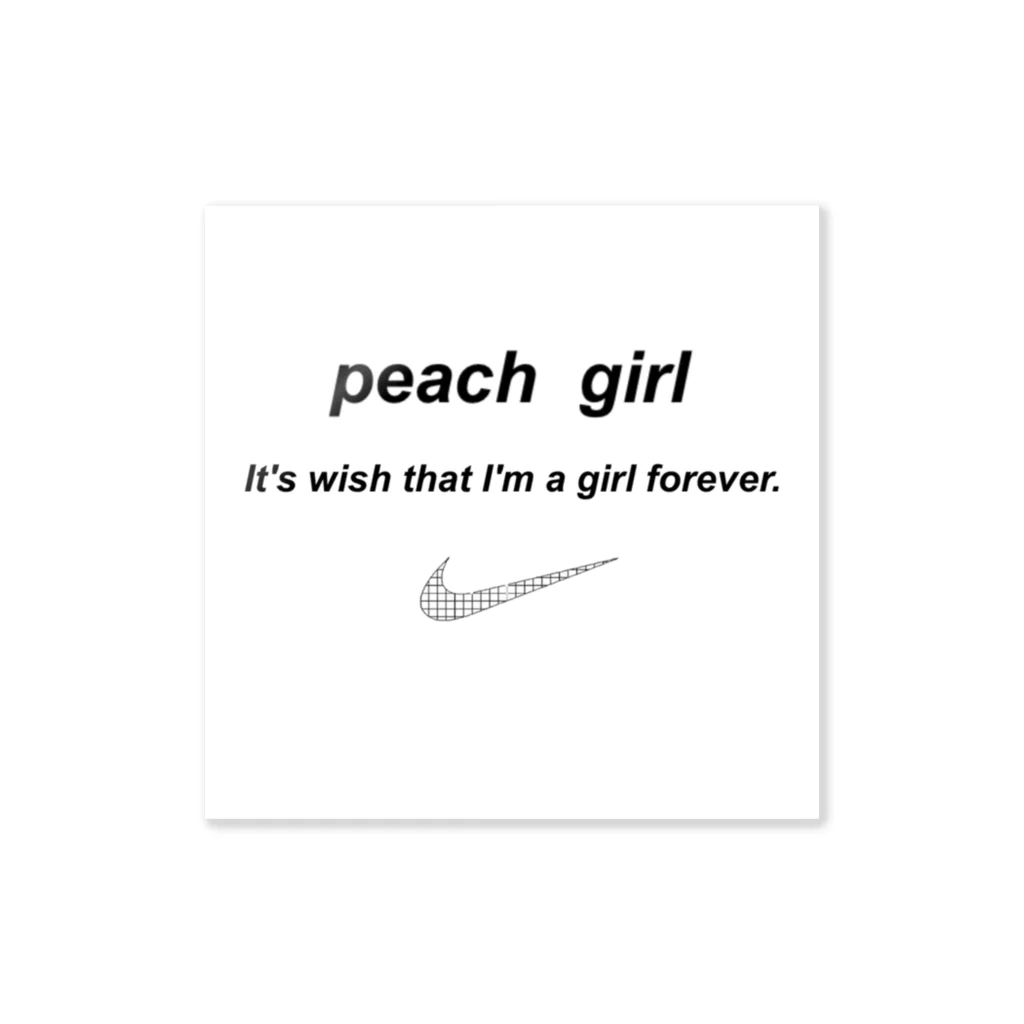 nanaのpeach  girl ステッカー