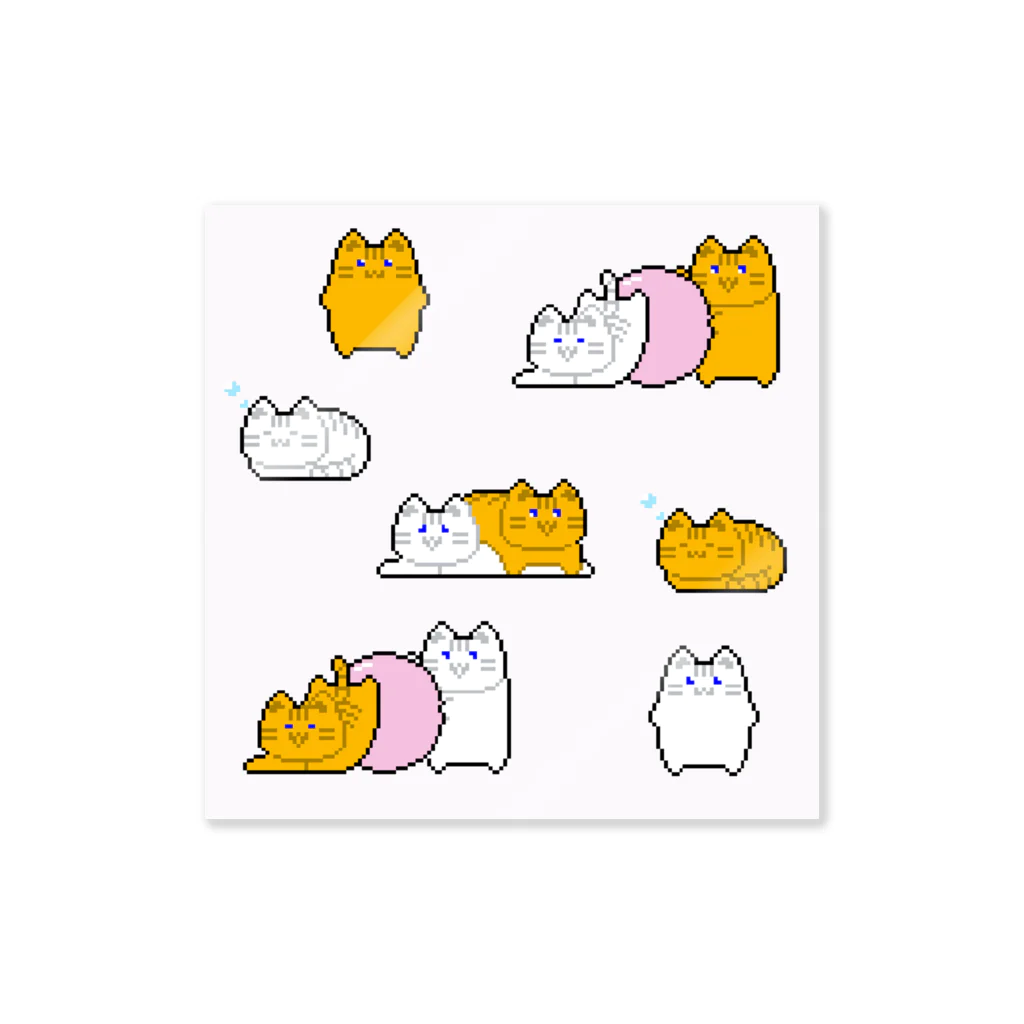 viviの茶トラ白トラ詰め合わせ Sticker