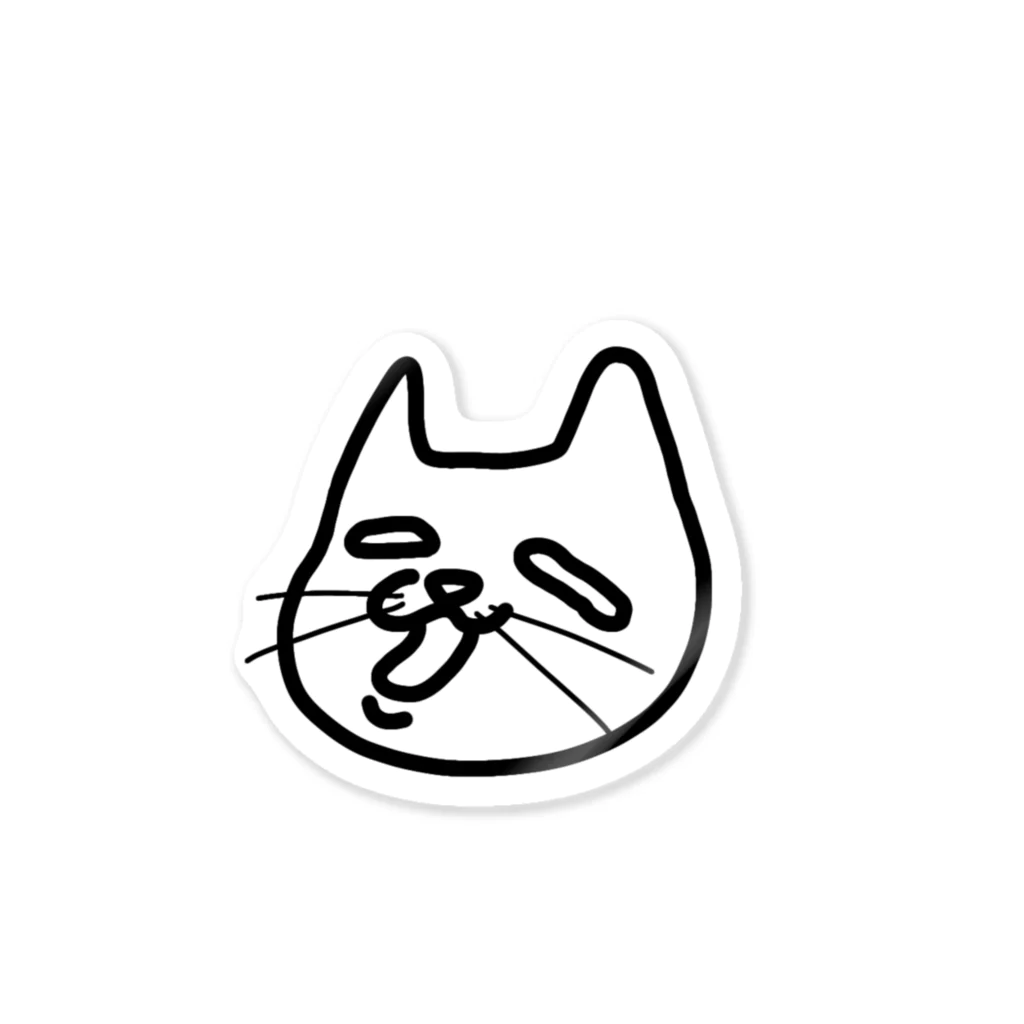 藁餅屋さんの煽れる猫 Sticker