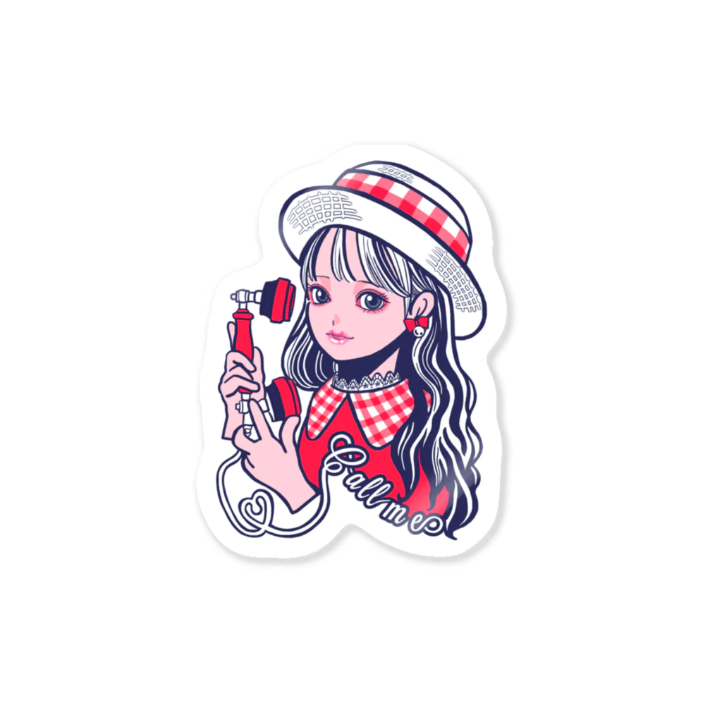 ADORABLE GIRL'Sのcall me Sticker