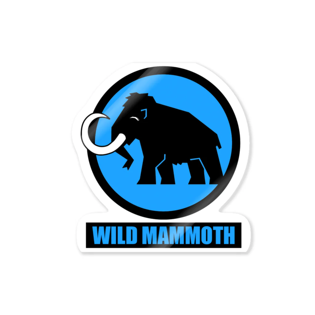 Wild  MammothのWMステッカー　青 Sticker