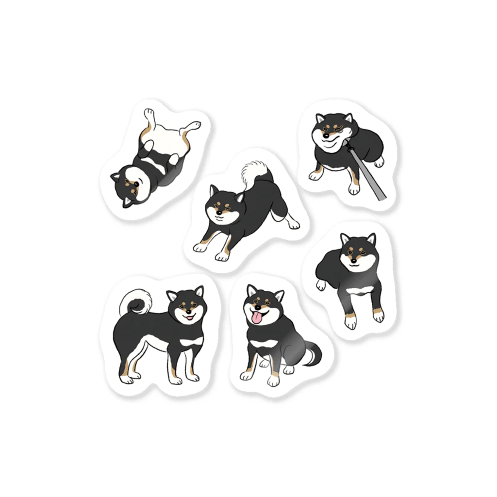 chippokeの黒柴いろいろ Sticker