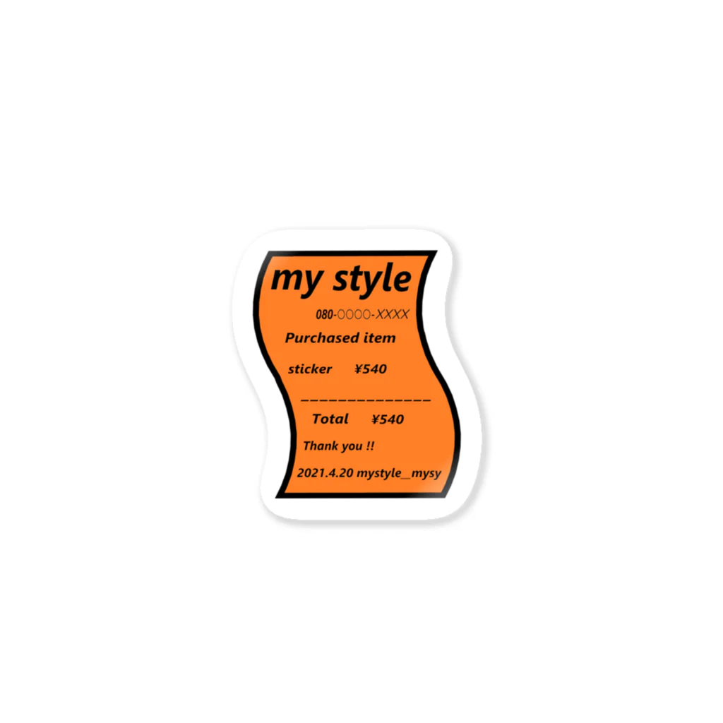 mystyle__mysyのオリジナルステッカー Sticker