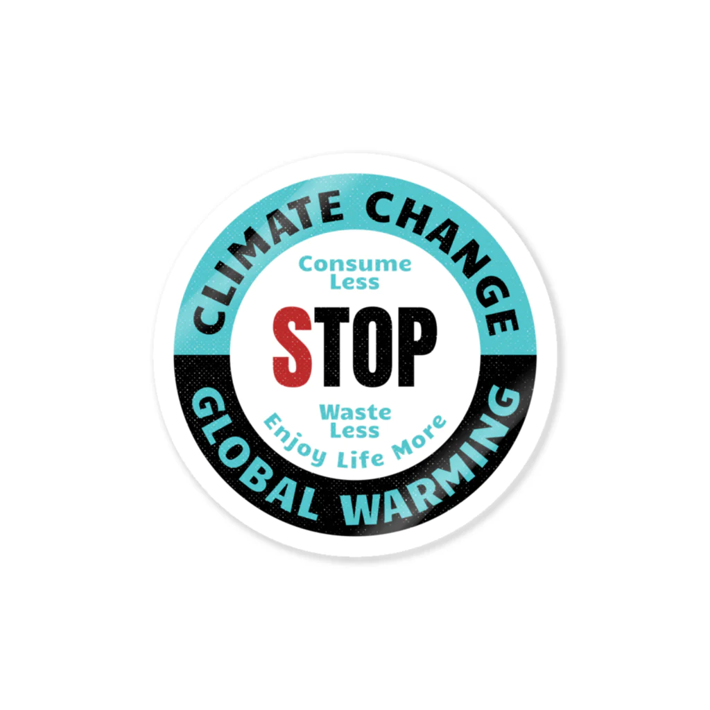 ひろはなラボ - HiroHanaLabのストップ地球温暖化 Stop Global Warming Sticker