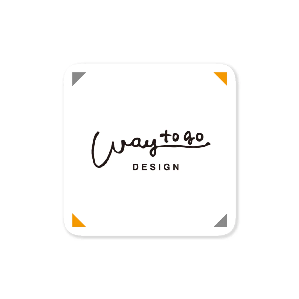 waytogodesignのwaytogo ロゴステッカー・イエロー Sticker